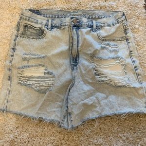 American Eagle High Waisted Distressed Shorts